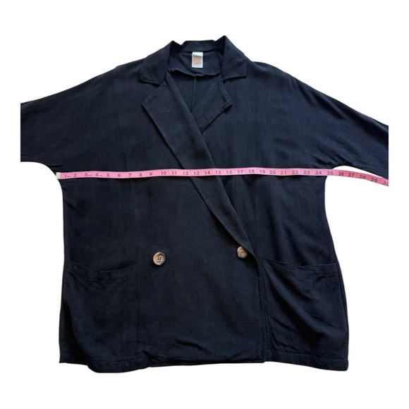 Lolë The Pearse Black Linen Blend Blazer Jacket - Size Medium - Picture 7 of 12